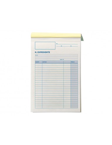 Talonario liderpapel notas de expediente cuarto duplo texto en portugues