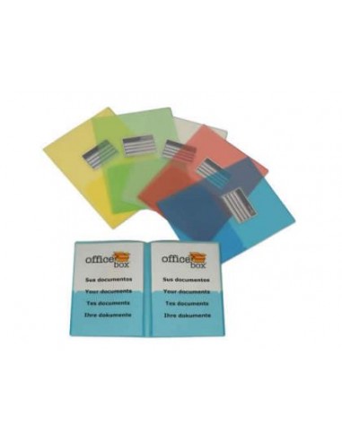 Carpeta dossier office box polipropileno din a4 doble con tarjetero amarillo