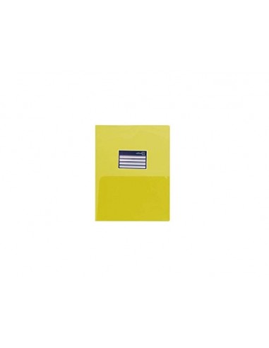 Carpeta dossier office box polipropileno din a4 doble con tarjetero amarillo