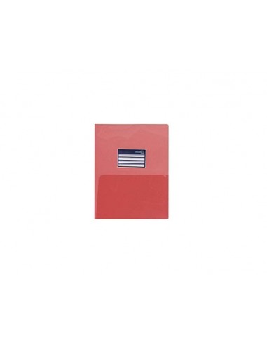 Carpeta dossier office box polipropileno din a4 doble con tarjetero rojo