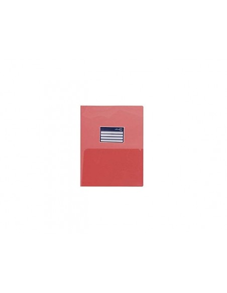 Carpeta dossier office box polipropileno din a4 doble con tarjetero rojo