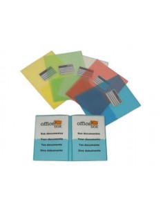Carpeta dossier office box polipropileno din a4 doble con tarjetero verde