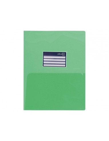 Carpeta dossier office box polipropileno din a4 doble con tarjetero verde