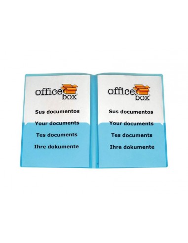 Carpeta dossier office box polipropileno din a4 doble con tarjetero verde