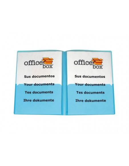 Carpeta dossier office box polipropileno din a4 doble con tarjetero verde