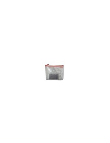 Bolsa multiusos office box malla din a6 con cremallera rojo 145x180 mm