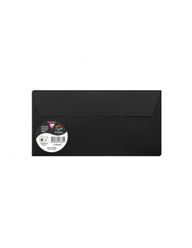 Sobre clairefontaine pollen 110x220 mm negro pack de 5 unidades