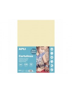 Cartulina apli din a4 170 g/m2 marfil paquete de 50 hojas