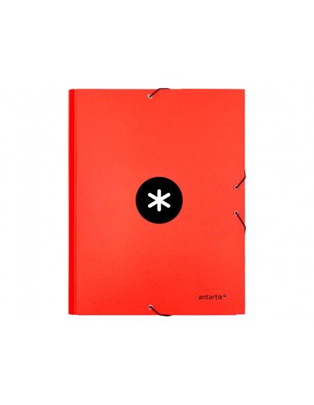 Carpeta antartik gomas tres solapas carton forrado a4 color rojo Carpeta antartik gomas tres solapas carton forrado a4 color rojo
