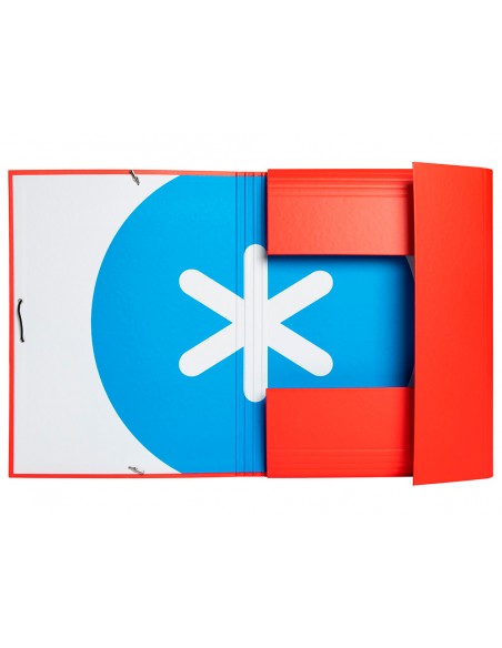 Carpeta antartik gomas tres solapas carton forrado a4 color rojo Carpeta antartik gomas tres solapas carton forrado a4 color rojo