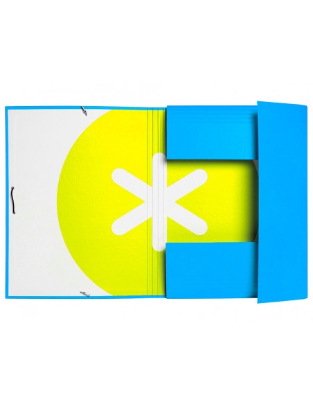 Carpeta antartik gomas tres solapas carton forrado a4 color azul Carpeta antartik gomas tres solapas carton forrado a4 color azul