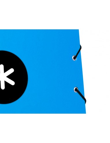 Carpeta antartik gomas tres solapas carton forrado a4 color azul