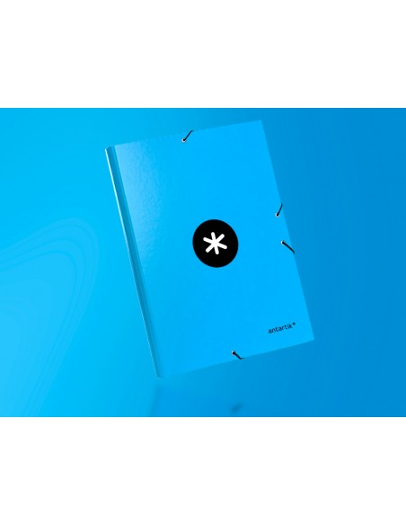 Carpeta antartik gomas tres solapas carton forrado a4 color azul Carpeta antartik gomas tres solapas carton forrado a4 color azul