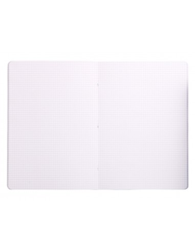 Libreta clairefontaine din a4 tapa plastico translucido flexible 48 hojas 90 gr cuadro 5 mm colores pastel