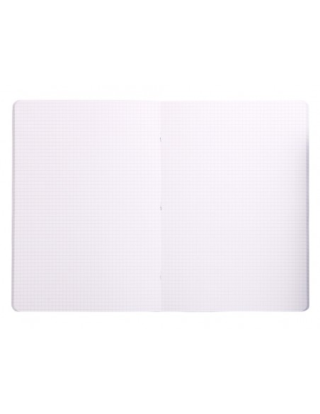 Libreta clairefontaine din a4 tapa plastico translucido flexible 48 hojas 90 gr cuadro 5 mm colores pastel