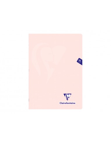 Libreta clairefontaine din a4 tapa plastico translucido flexible 48 hojas 90 gr cuadro 5 mm colores pastel
