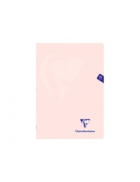 Libreta clairefontaine din a4 tapa plastico translucido flexible 48 hojas 90 gr cuadro 5 mm colores pastel