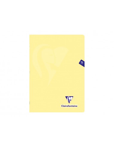 Libreta clairefontaine din a4 tapa plastico translucido flexible 48 hojas 90 gr cuadro 5 mm colores pastel