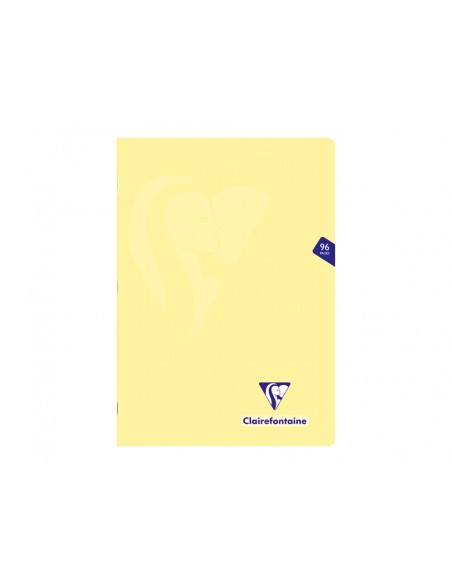 Libreta clairefontaine din a4 tapa plastico translucido flexible 48 hojas 90 gr cuadro 5 mm colores pastel