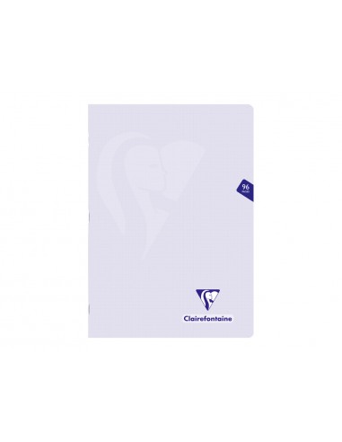 Libreta clairefontaine din a4 tapa plastico translucido flexible 48 hojas 90 gr cuadro 5 mm colores pastel