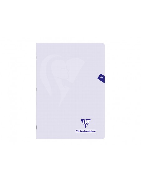 Libreta clairefontaine din a4 tapa plastico translucido flexible 48 hojas 90 gr cuadro 5 mm colores pastel