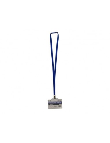 Identificador con cordon office box con cordon de seguridad azul