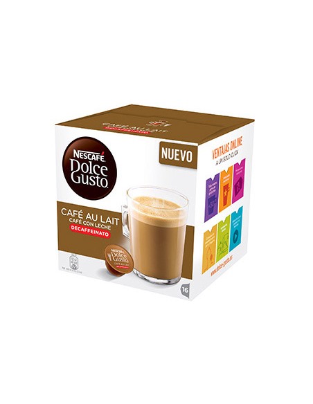 Cafe dolce gusto cafe con leche descafeinado monodosis caja de 16 unidades