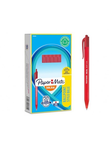 Boligrafo paper mate inkjoy 100 retractil punta media rojo Boligrafo paper mate inkjoy 100 retractil punta media rojo