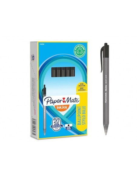 Boligrafo paper mate inkjoy 100 retractil punta media negro