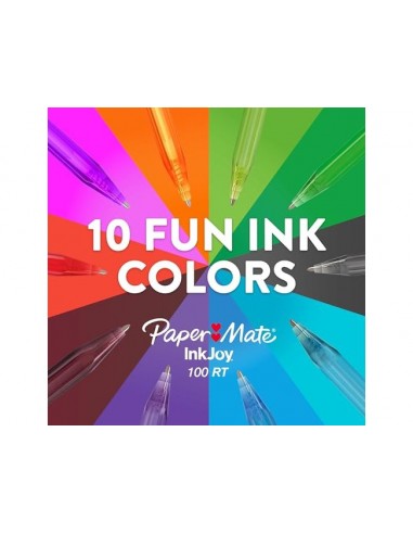 Boligrafo paper mate inkjoy 100 retractil punta media negro