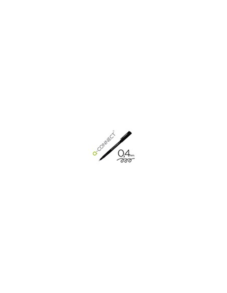 Rotulador q-connect punta de fibra fine liner negro 0,4 mm