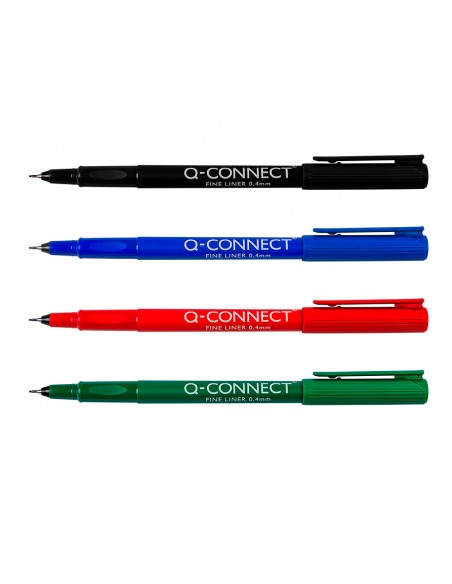 Rotulador q-connect punta de fibra fine liner negro 0,4 mm