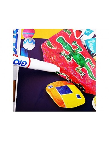 Rotulador giotto decor materials caja de 6 colores surtidos