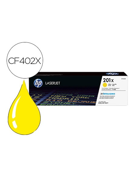 Toner hp 201x laserjet pro m252 / mfp m277 amarillo 2.300 pag
