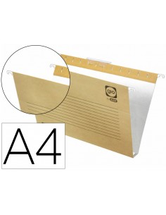 Carpeta colgante gio din a4 visor superior corto cristal kraft bicolor eco lomo 30 mm