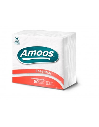 Servilleta celulosa amoos 33x33 cm 2 capas paquete de 90 unidades