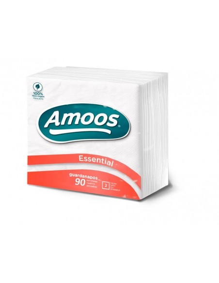 Servilleta celulosa amoos 33x33 cm 2 capas paquete de 90 unidades