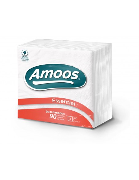 Servilleta celulosa amoos 33x33 cm 2 capas paquete de 90 unidades