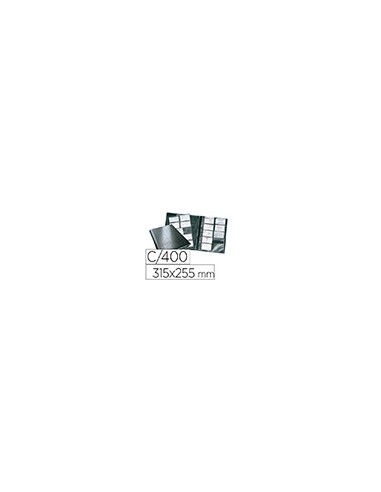 Tarjetero durable din a4 visifix centium 4 anillas 20 fundas con indice alfabetico para 400 tarjetas de visita