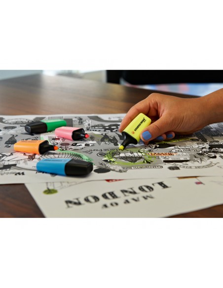 Rotulador stabilo boss mini fluorescente expositor bombonera de 50 unidades colores surtidos