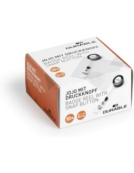 Cordon durable portanombres extensible hasta 80 cm con cierre de boton