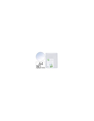 Funda multitaladro q-connect con fuelle din a4 pvc 180 mc bolsa de 5 unidades