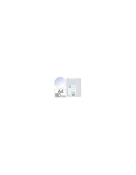 Funda multitaladro q-connect con fuelle din a4 pvc 180 mc bolsa de 5 unidades