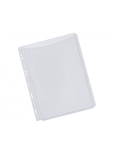 Funda multitaladro q-connect con fuelle din a4 pvc 180 mc bolsa de 5 unidades