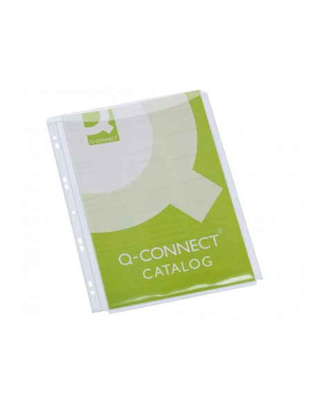 Funda multitaladro q-connect con fuelle din a4 pvc 180 mc bolsa de 5 unidades