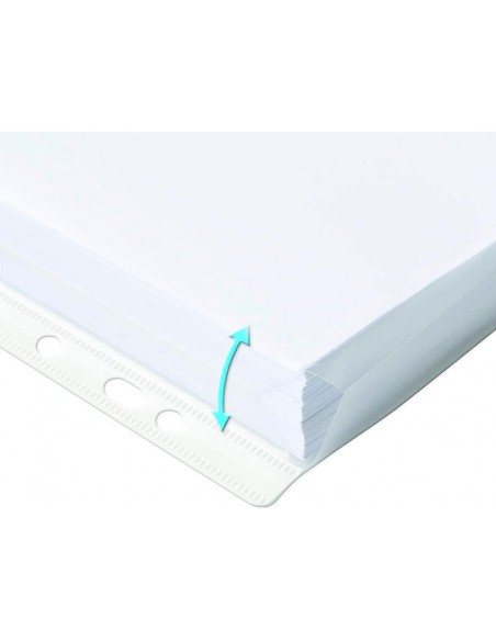 Funda multitaladro q-connect con fuelle din a4 pvc 180 mc bolsa de 5 unidades