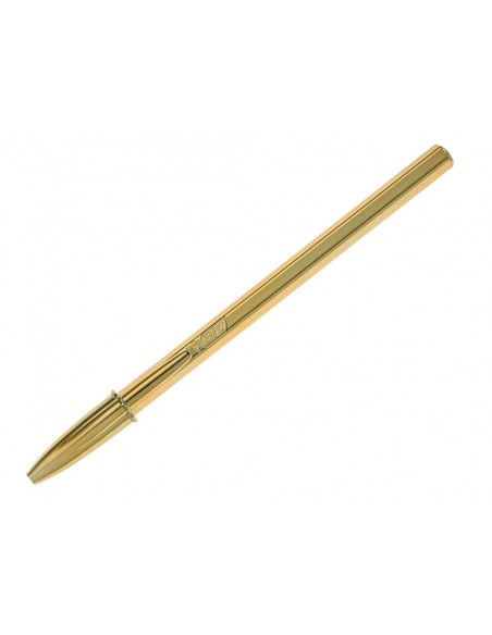 Boligrafo bic cristal celebration oro tinta azul