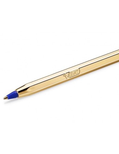 Boligrafo bic cristal celebration oro tinta azul