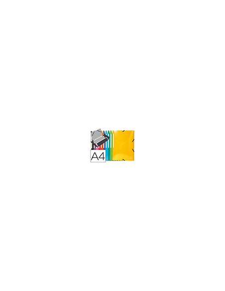 Carpeta exacompta gomas carton simil-prespan tres solapas din a4+ colores surtidos