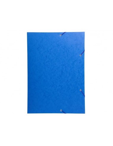Carpeta exacompta gomas carton simil-prespan tres solapas din a3 azul